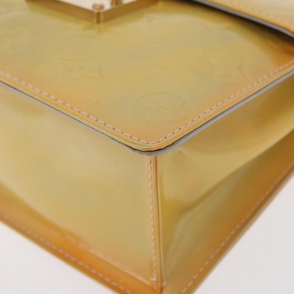 LOUIS VUITTON Monogram Vernis Spring street Hand Bag Gris M91029 LV Auth 158021