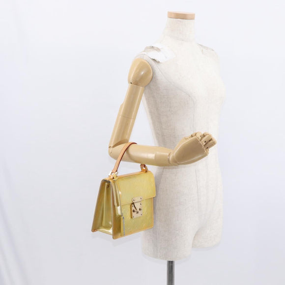 LOUIS VUITTON Monogram Vernis Spring street Hand Bag Gris M91029 LV Auth 158021