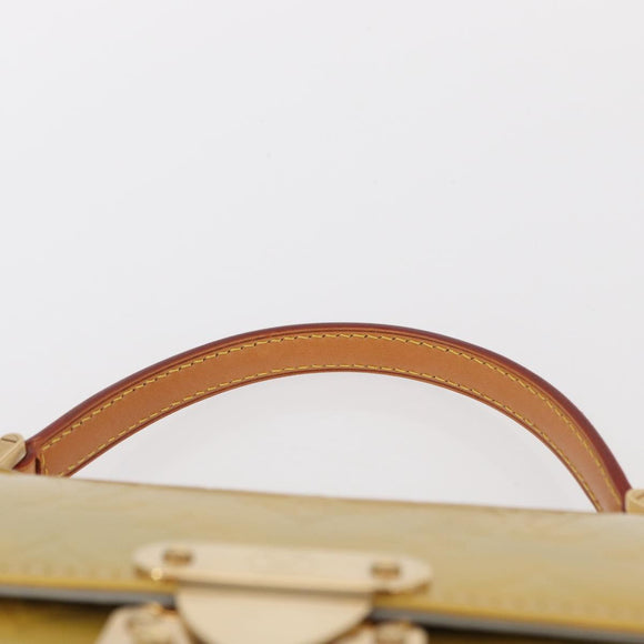 LOUIS VUITTON Monogram Vernis Spring street Hand Bag Gris M91029 LV Auth 158021