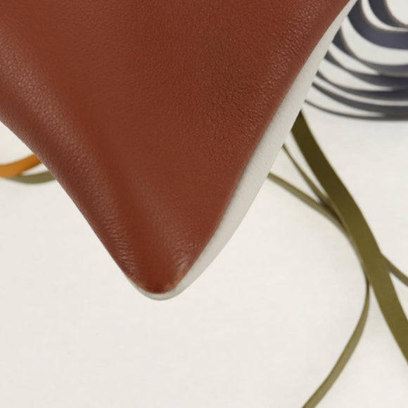 LOEWE Paula's Ibiza Tote Bag Leather Brown Auth 158022M