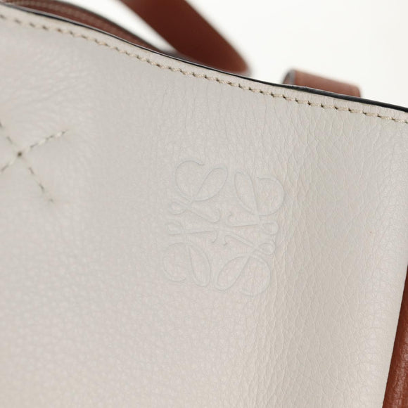 LOEWE Paula's Ibiza Tote Bag Leather Brown Auth 158022M