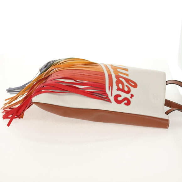 LOEWE Paula's Ibiza Tote Bag Leather Brown Auth 158022M