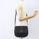 GUCCI Micro GG Supreme Web Sherry Line Bag PVC Black 001 116 0914 Auth 158025-22