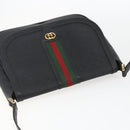 GUCCI Micro GG Supreme Web Sherry Line Bag PVC Black 001 116 0914 Auth 158025-6