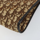 Christian Dior Trotter Canvas Shoulder Bag Beige Gold Auth 158032-9