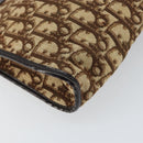 Christian Dior Trotter Canvas Shoulder Bag Beige Gold Auth 158032-14