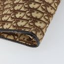 Christian Dior Trotter Canvas Shoulder Bag Beige Gold Auth 158032-16