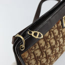 Christian Dior Trotter Canvas Shoulder Bag Beige Gold Auth 158032-18