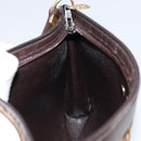 Christian Dior Trotter Canvas Shoulder Bag Beige Gold Auth 158032-19