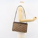 Christian Dior Trotter Canvas Shoulder Bag Beige Gold Auth 158032-21