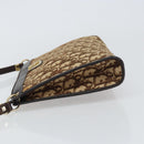Christian Dior Trotter Canvas Shoulder Bag Beige Gold Auth 158032-4