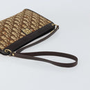 Christian Dior Trotter Canvas Shoulder Bag Beige Gold Auth 158032-7