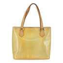 LOUIS VUITTON Monogram Vernis Houston Hand Bag Beige M91004 LV Auth 158036-2