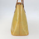 LOUIS VUITTON Monogram Vernis Houston Hand Bag Beige M91004 LV Auth 158036-4