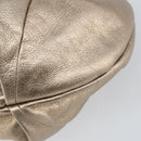 Salvatore Ferragamo Vala Hand Bag Leather Gold Auth 158040-12