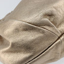 Salvatore Ferragamo Vala Hand Bag Leather Gold Auth 158040-13