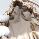 Salvatore Ferragamo Vala Hand Bag Leather Gold Auth 158040-18