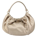 Salvatore Ferragamo Vala Hand Bag Leather Gold Auth 158040-3