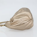 Salvatore Ferragamo Vala Hand Bag Leather Gold Auth 158040-5