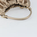 Salvatore Ferragamo Vala Hand Bag Leather Gold Auth 158040-7