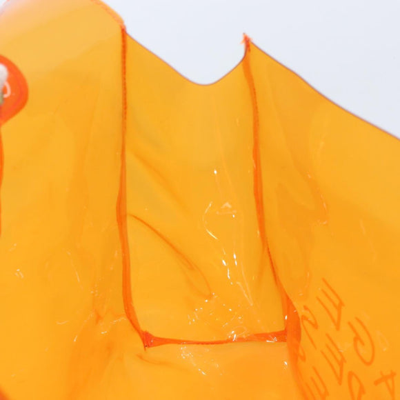 HERMES Vinyl Kelly Hand Bag Vinyl Orange Auth 158041