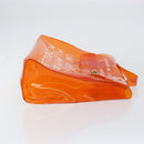 HERMES Vinyl Kelly Hand Bag Vinyl Orange Auth 158041-3