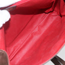 CELINE Circle Hand Bag Leather 2way Brown Gold Auth 158043-11