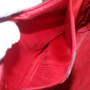 CELINE Circle Hand Bag Leather 2way Brown Gold Auth 158043-22