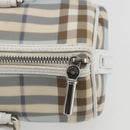 BURBERRY Nova Check Shoulder Bag PVC Light Blue Silver Auth 158044-10