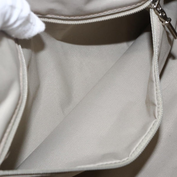 BURBERRY Nova Check Shoulder Bag PVC Light Blue Silver Auth 158044