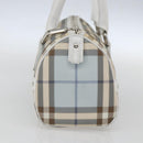 BURBERRY Nova Check Shoulder Bag PVC Light Blue Silver Auth 158044-3