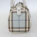 BURBERRY Nova Check Shoulder Bag PVC Light Blue Silver Auth 158044-4