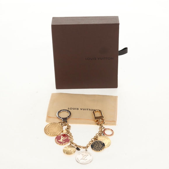 LOUIS VUITTON Porte Cles Chainne Key Holder metal T&B Gold M60076 Auth 158054V