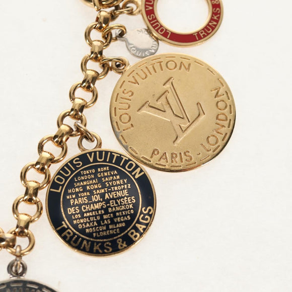 LOUIS VUITTON Porte Cles Chainne Key Holder metal T&B Gold M60076 Auth 158054V