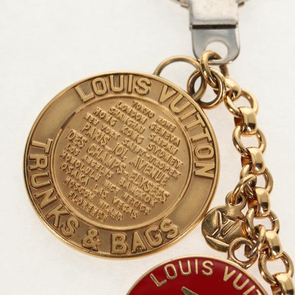 LOUIS VUITTON Porte Cles Chainne Key Holder metal T&B Gold M60076 Auth 158054V
