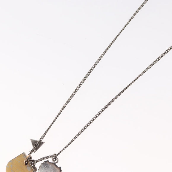 LOUIS VUITTON Collier Charms LV League LV Printed Initials Silver LV Auth 158055