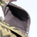 FENDI Zucca Canvas Shoulder Bag Black Brown Auth 158056-22