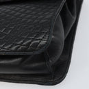 BALLY Hand Bag Leather Black Gold Auth 158057-9