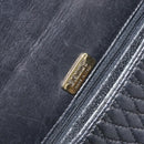BALLY Hand Bag Leather Black Gold Auth 158057-18