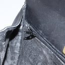 BALLY Hand Bag Leather Black Gold Auth 158057-21