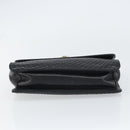 BALLY Hand Bag Leather Black Gold Auth 158057-5