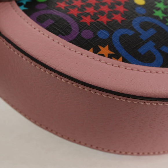 GUCCI GG Psychedelic Shoulder Bag PVC Multicolor Silver 603938 Auth 158059M