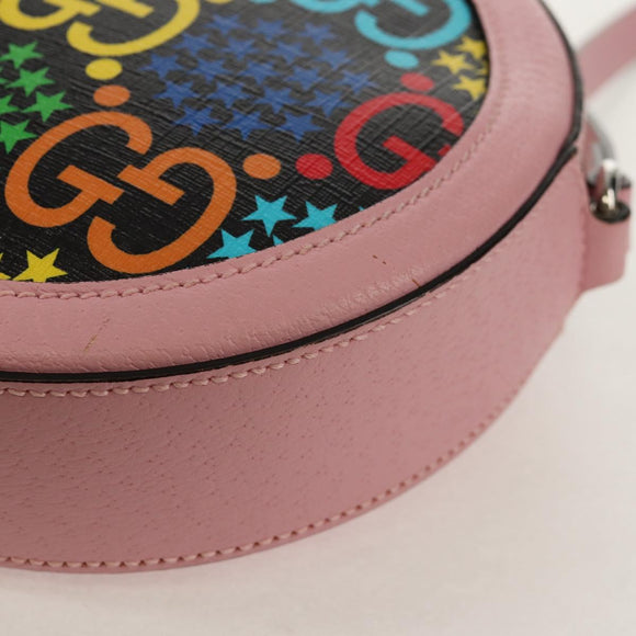 GUCCI GG Psychedelic Shoulder Bag PVC Multicolor Silver 603938 Auth 158059M