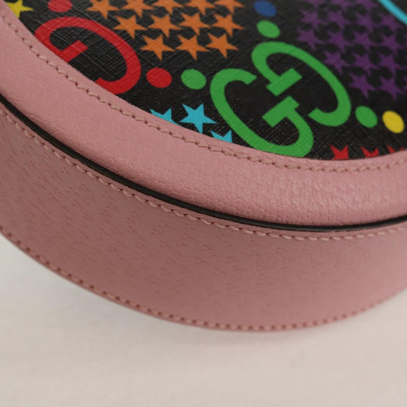 GUCCI GG Psychedelic Shoulder Bag PVC Multicolor Silver 603938 Auth 158059M