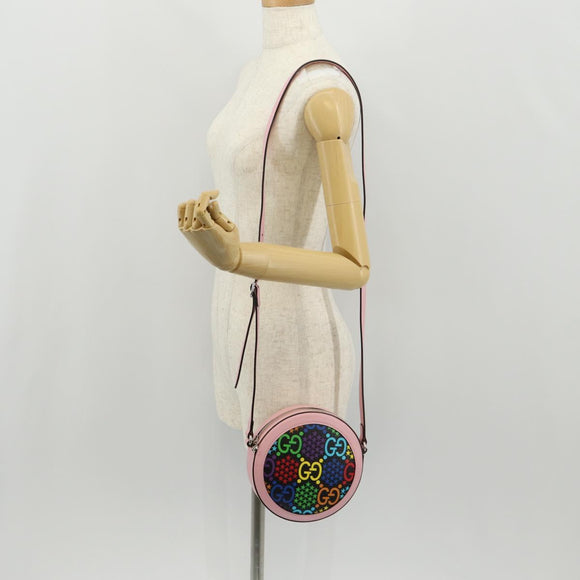 GUCCI GG Psychedelic Shoulder Bag PVC Multicolor Silver 603938 Auth 158059M