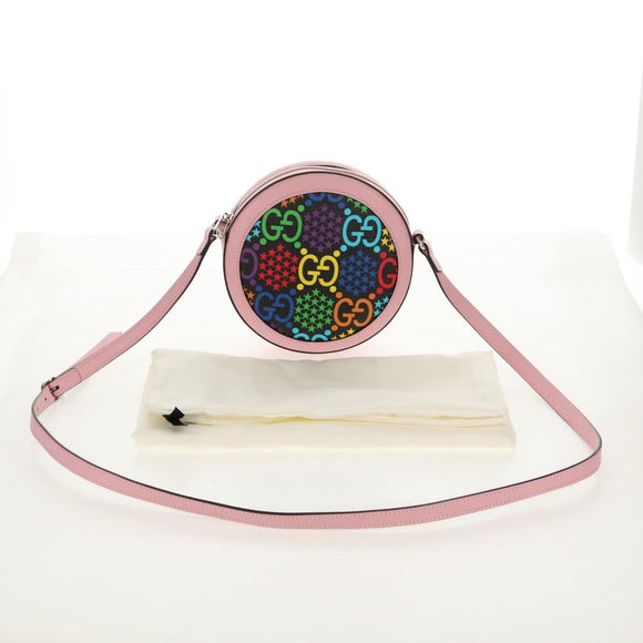 GUCCI GG Psychedelic Shoulder Bag PVC Multicolor Silver 603938 Auth 158059M