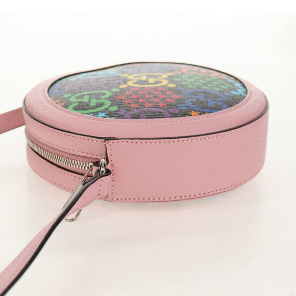 GUCCI GG Psychedelic Shoulder Bag PVC Multicolor Silver 603938 Auth 158059M