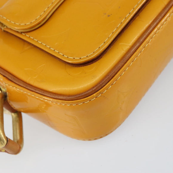 LOUIS VUITTON Monogram Vernis Christy MM Shoulder Bag Jaune M91108 Auth 158060