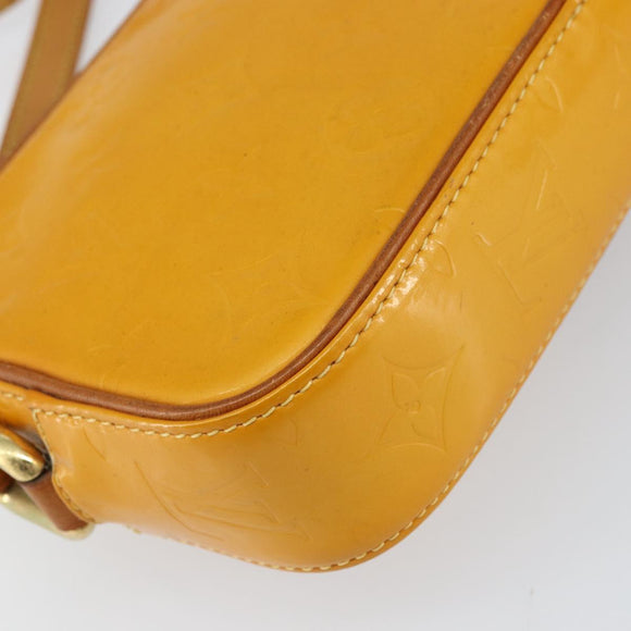 LOUIS VUITTON Monogram Vernis Christy MM Shoulder Bag Jaune M91108 Auth 158060