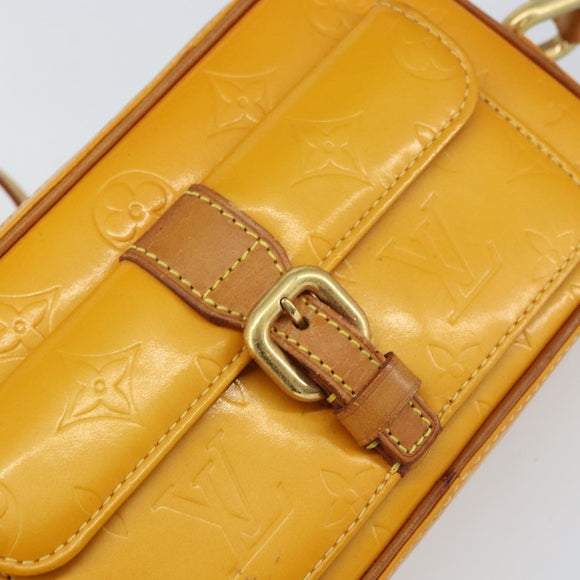 LOUIS VUITTON Monogram Vernis Christy MM Shoulder Bag Jaune M91108 Auth 158060